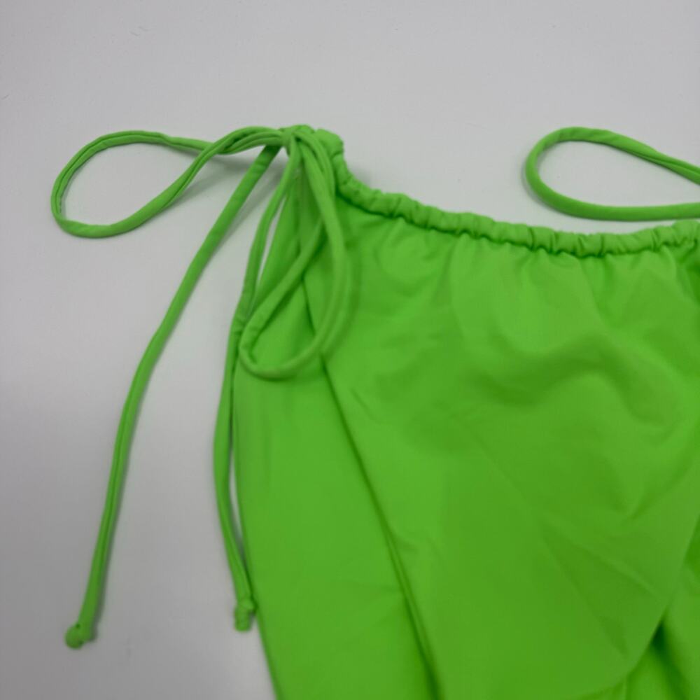 Good American Bikini Bottom Size XL Tiny Ties NWOT Neon Green High Cut Swim NEW - Picture 6 of 14